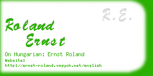 roland ernst business card